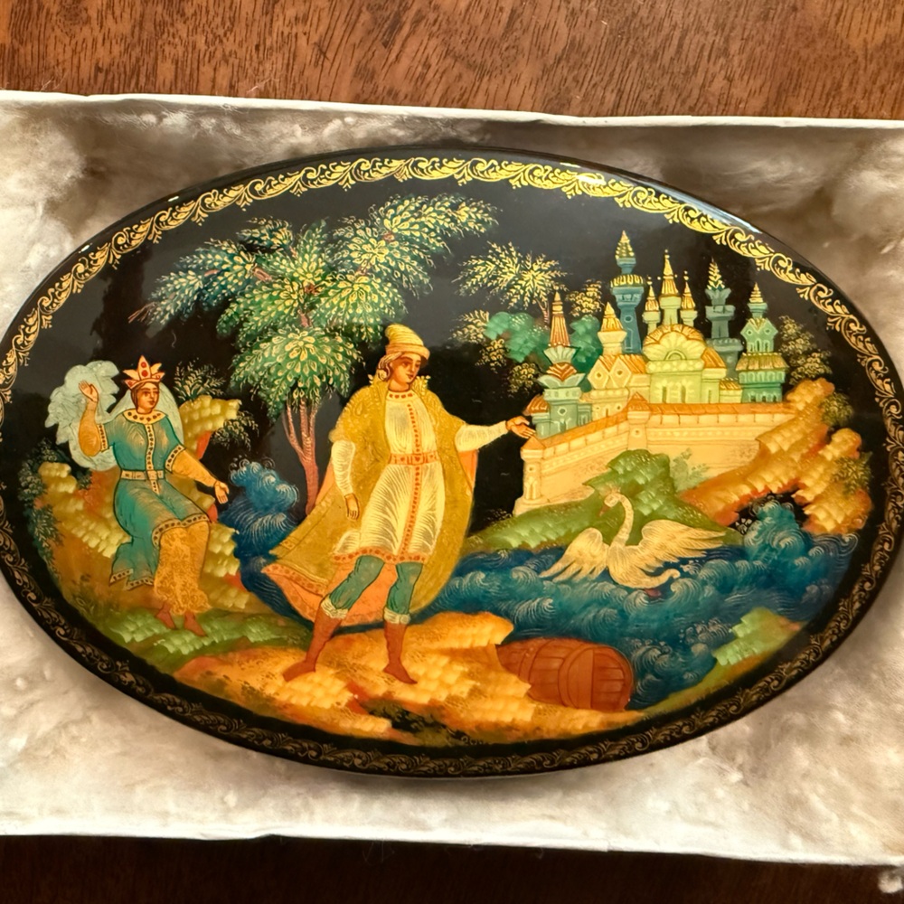 Hand-Painted Russian Lacquer Box